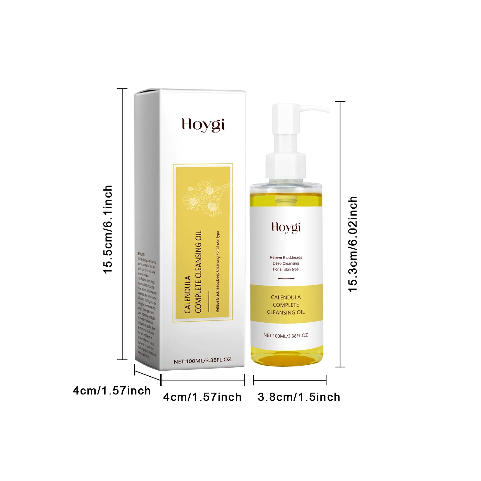 100ML Calendula Makeup Cleansing Oil Gentle Refreshing Face Eye Lip Makeup Remover Non-irritating Cleaning Oil for All Skin Type