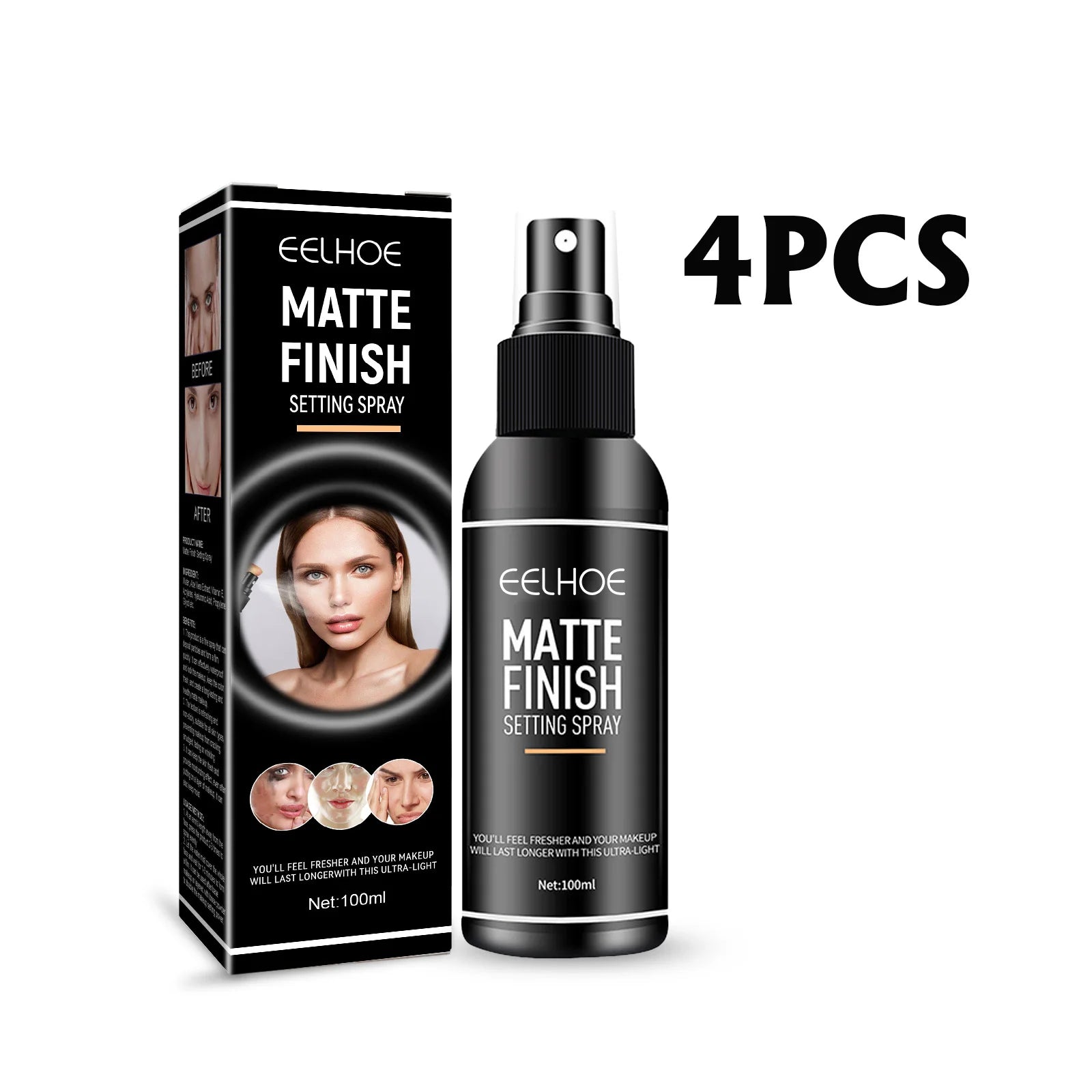 EELHOE Matte Makeup Setting Spray Oil Control Long-lasting Waterproof Refreshing Non-sticky Lock Matte Finish Setting Spray