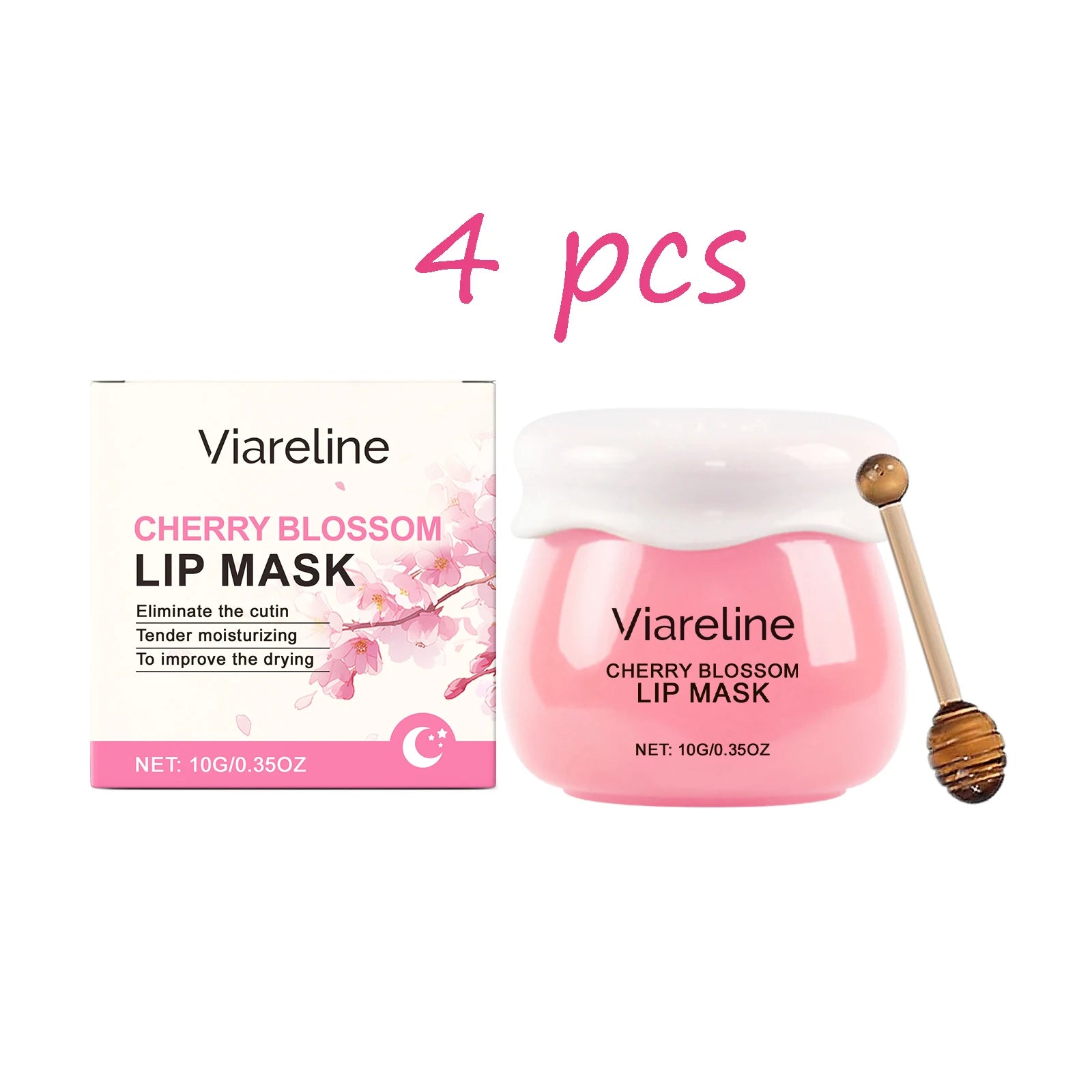 Cherry Blossom Lip Mask Lasting Moisturizing Remove Dead Skin Fade Lip Lines Enhance Gloss Smoothing Exfoliating Lip Mask