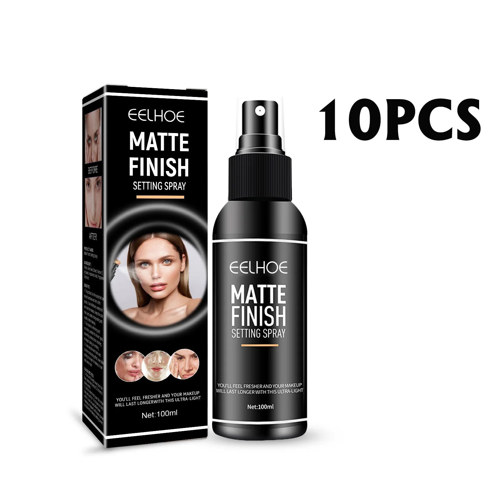 EELHOE Matte Makeup Setting Spray Oil Control Long-lasting Waterproof Refreshing Non-sticky Lock Matte Finish Setting Spray