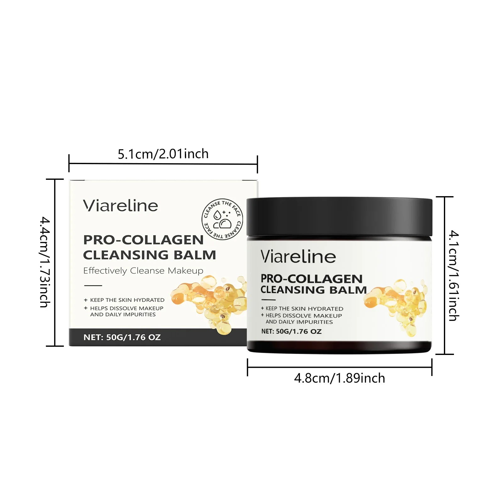 Collagen Face Makeup Remove Cream Gentle Cleaning Non-irritating Quick Dissolve Makeup Refreshing Oil Control Face Makeup Remove