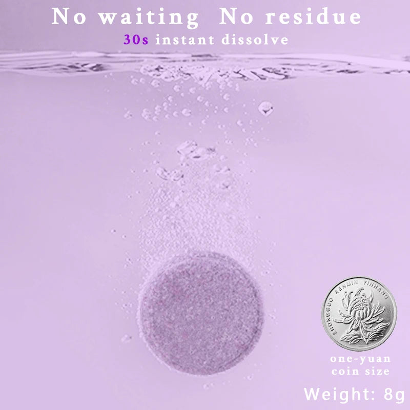 180/40pcs instant foot bath effervescent tablets essential oil bath salt spa foot care exfoliating soothing skin moisturizing