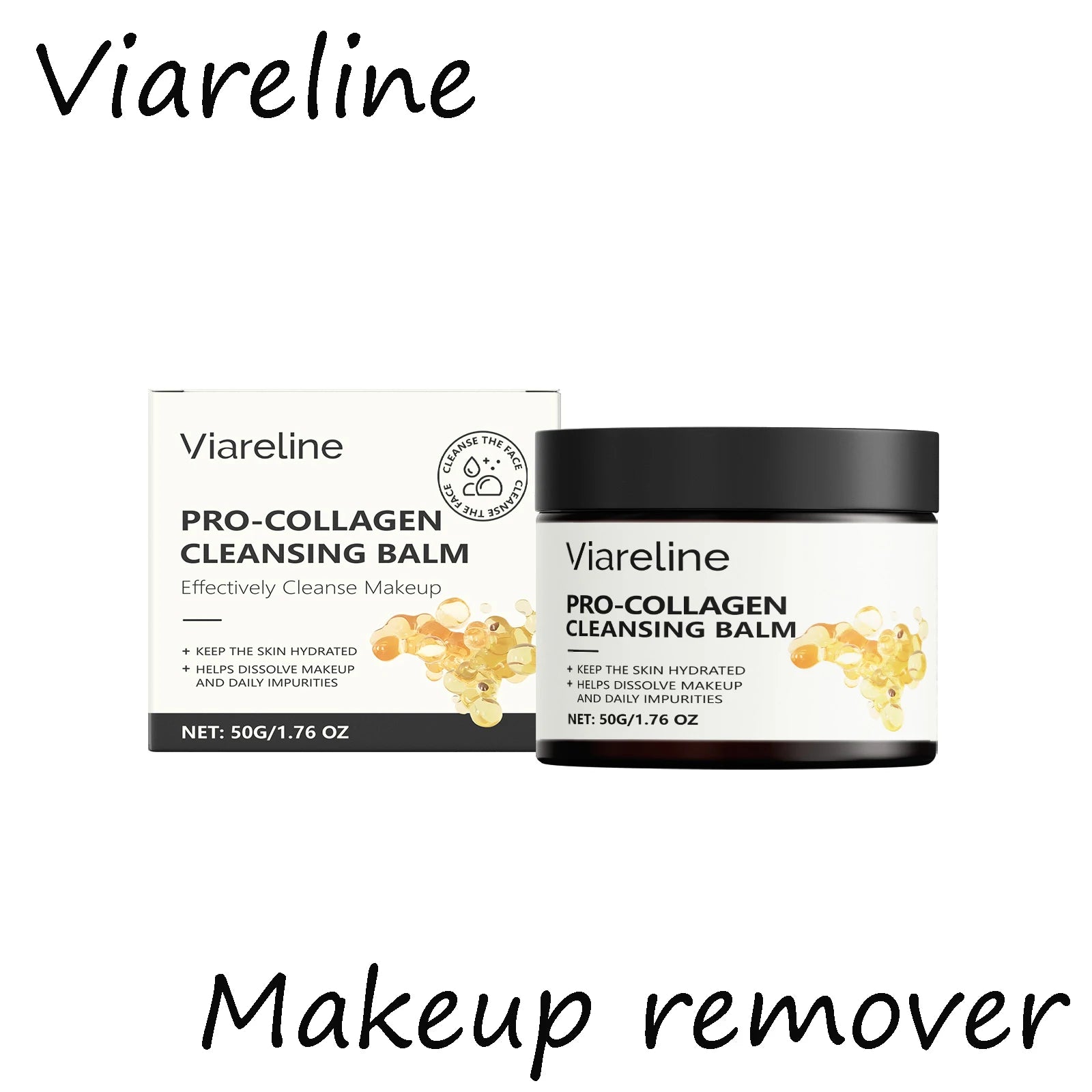 Collagen Face Makeup Remove Cream Gentle Cleaning Non-irritating Quick Dissolve Makeup Refreshing Oil Control Face Makeup Remove