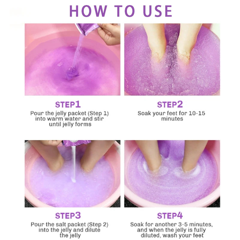 Rose Lavender Crystal Mud Foot Bath Salt Foot Bath Foot Therapy Foot Care Home Jelly Spa Exfoliation 100g