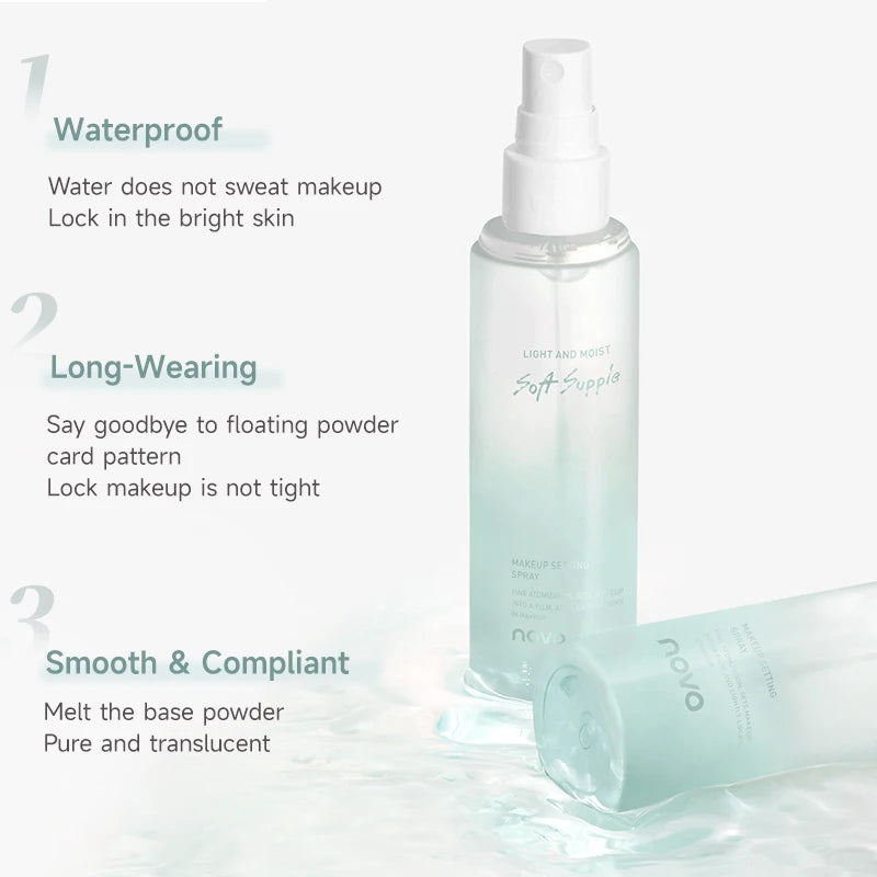 Long-Lasting Makeup Setting Spray With Hyaluronic Acid, Moisturizing Oil Control, Smudge & Transfer Resistant, Quick-Dry