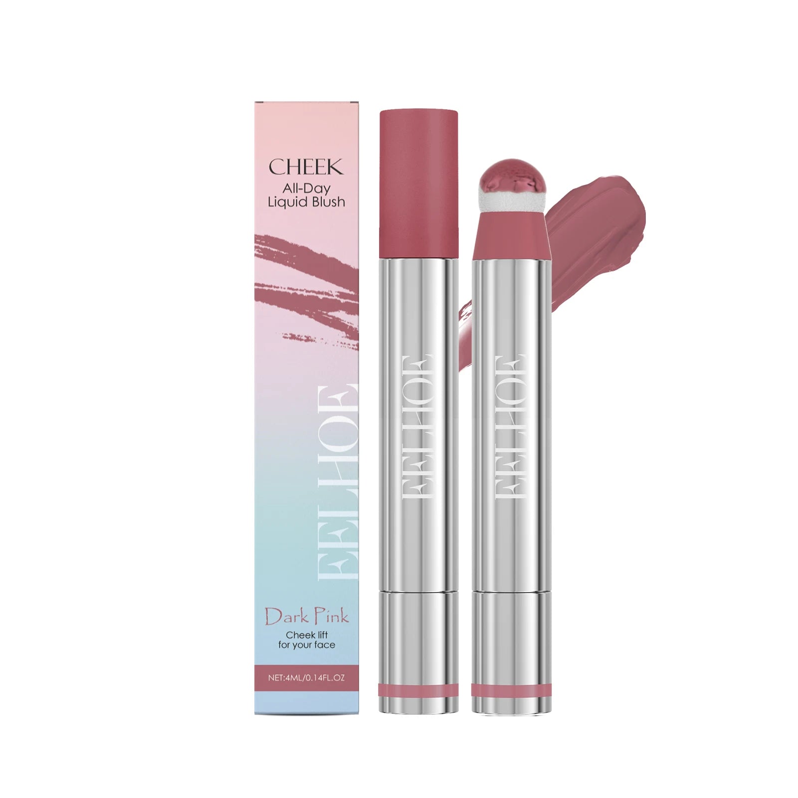 3 Colors Spin Brush Liquid Blush and Lip Gloss Moisturizing Matte Brightening Contour Highlighter Long-wearing Non-fading Makeup