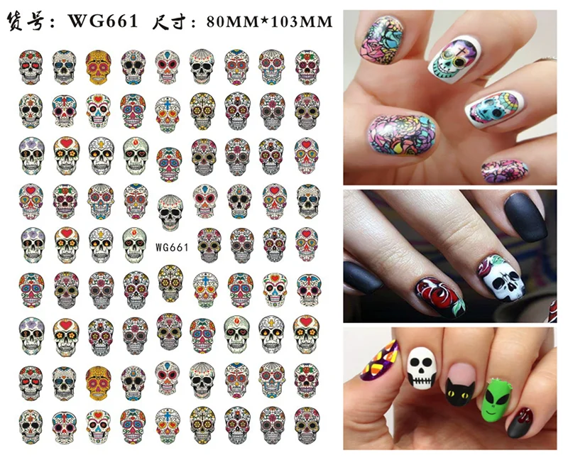 Nail Sticker Snake Dragon Butterfly Black Multicolor Decals Nail Art Tattoo Slider Water Transfer Letter Nails Art Decoration