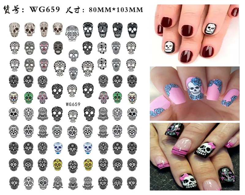 Nail Sticker Snake Dragon Butterfly Black Multicolor Decals Nail Art Tattoo Slider Water Transfer Letter Nails Art Decoration