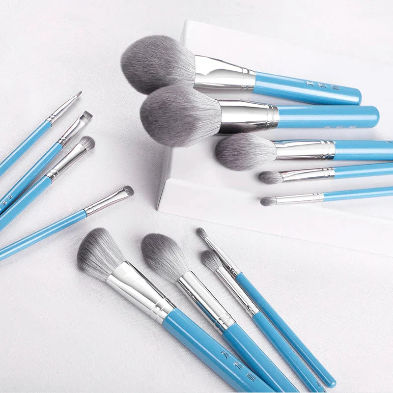 MyDestiny Blue Iris 13pcs Makeup Brush Set&Kit Super Soft Fiber High Quality Face&Eye Foundation Eyeshadow Powder Brush