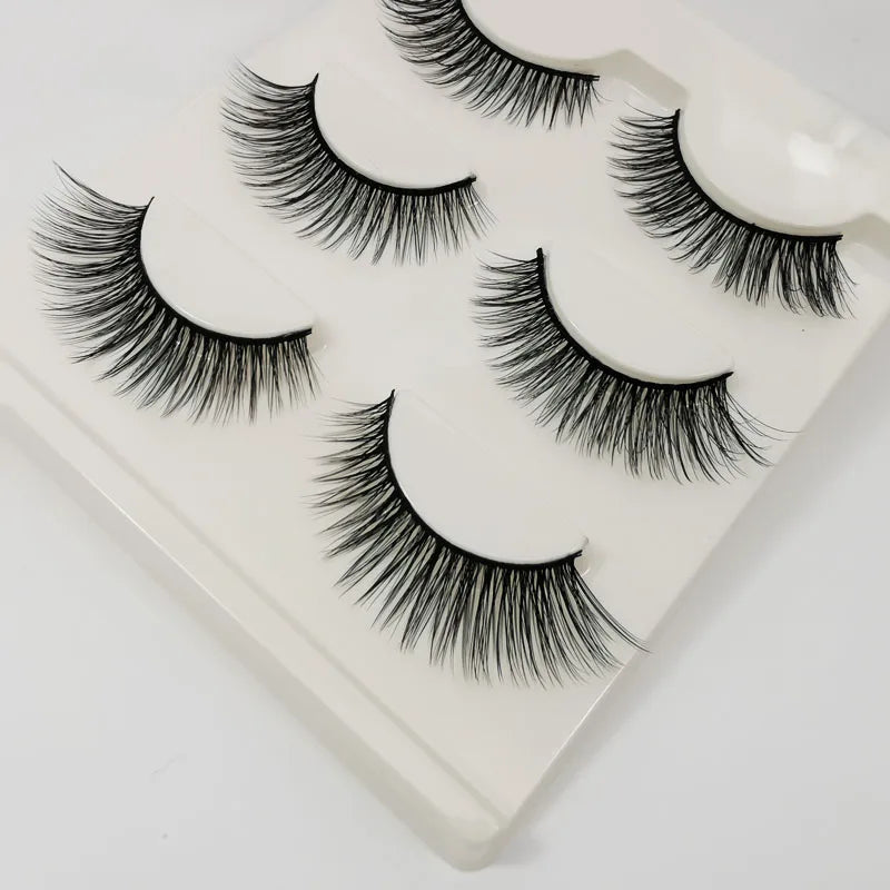 SHIDISHANGPIN 3 pairs 29 styles 3D Faux Mink Hair Soft False Eyelashes Fluffy Wispy Thick Lashes Handmade Lash Eye Makeup Tools