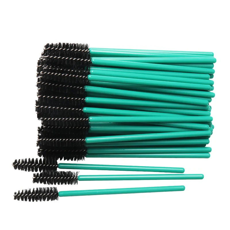 50pcs Disposable Nylon Mascara Wand Applicator Eyelash Brushes For Eyelash Extension women Makeup Brush Tools