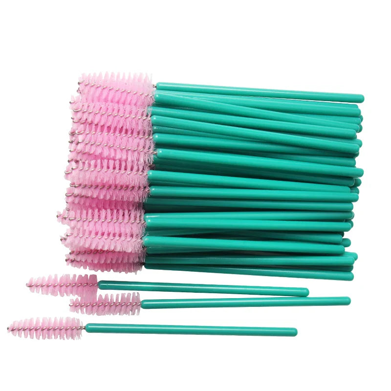 50pcs Disposable Nylon Mascara Wand Applicator Eyelash Brushes For Eyelash Extension women Makeup Brush Tools