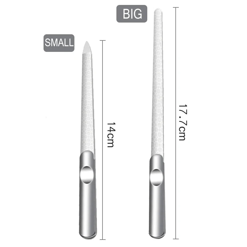 1pc Stainless Steel Files Nail File Buffer Metal Grinding Sanding Manicure Pedicure Scrub Nail Art Tools Manicure Pedicure Tools