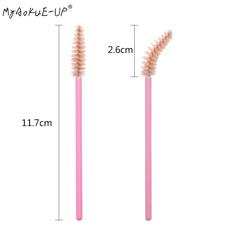 50pcs Disposable Nylon Mascara Wand Applicator Eyelash Brushes For Eyelash Extension women Makeup Brush Tools