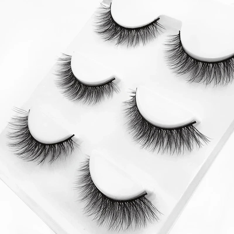 SHIDISHANGPIN 3 pairs 29 styles 3D Faux Mink Hair Soft False Eyelashes Fluffy Wispy Thick Lashes Handmade Lash Eye Makeup Tools