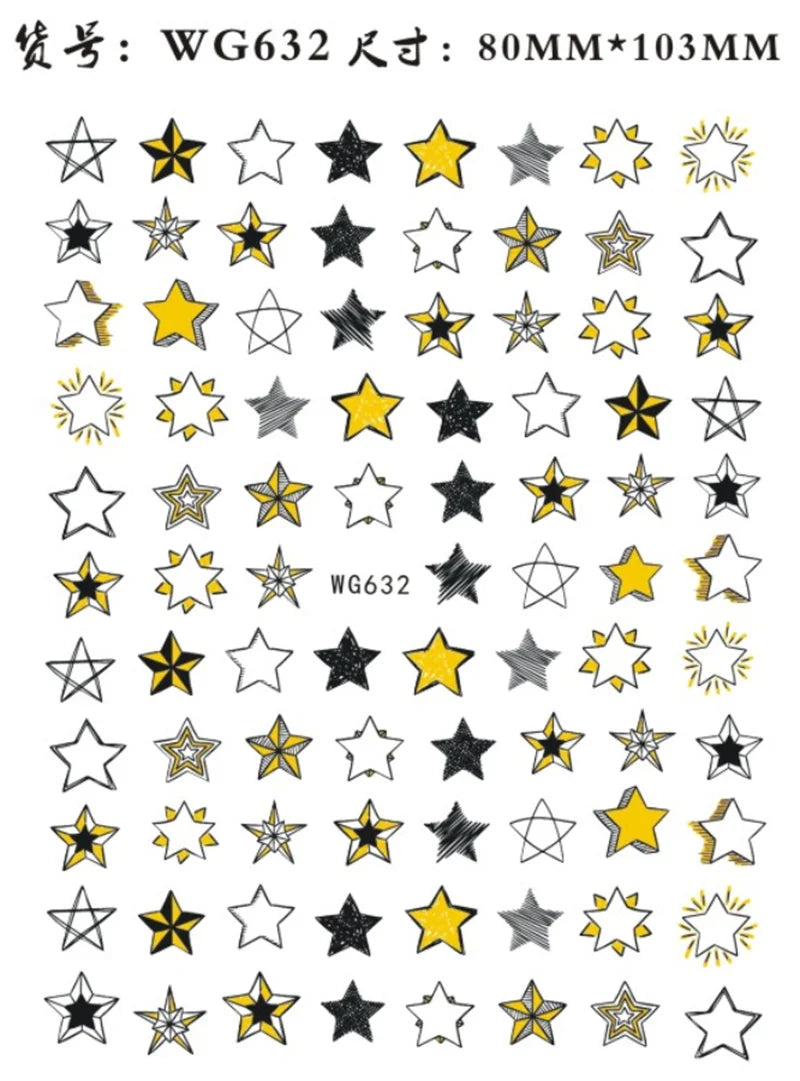 Nail Sticker Snake Dragon Butterfly Black Multicolor Decals Nail Art Tattoo Slider Water Transfer Letter Nails Art Decoration