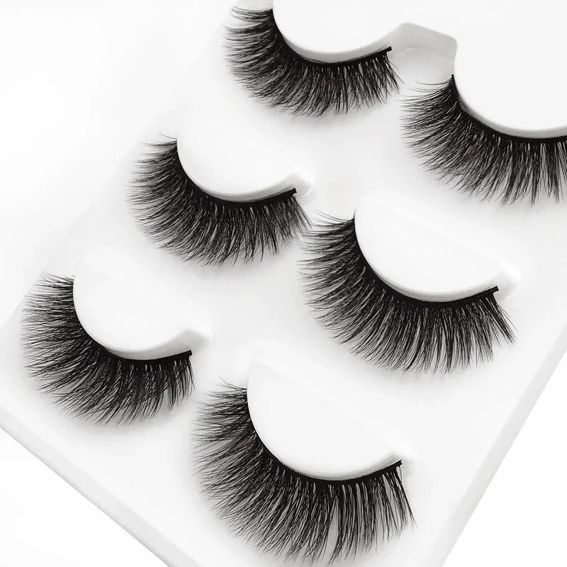 SHIDISHANGPIN 3 pairs 29 styles 3D Faux Mink Hair Soft False Eyelashes Fluffy Wispy Thick Lashes Handmade Lash Eye Makeup Tools