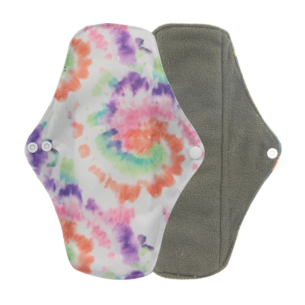 Sanitary Pads Organic Bamboo Charcoal Washable Menstrual Panty Liner Leakproof Cloth Towel Reusable Period Feminine Hygiene Pads