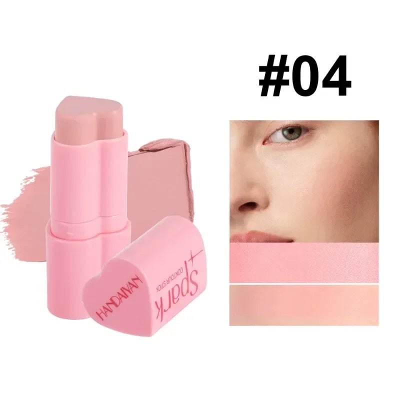 Functional Blush Stick Waterproof Easy Color Face Rouge Blusher Cream Lasting High Color Rendering Brightening Skin Tone Make Up