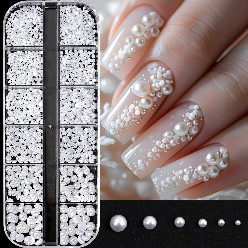 1000Pcs-12grids 3D Gold Silver Star/Cross Nail Rivet Studs Alloy Metallic Starlight Nail Charms Y2K 3d Cross/Star Manicure Rivet