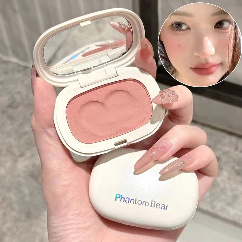 Cream Matte Blusher Rouge Rubores Cute Mousse Blush Cheek Bronzer Contour Waterproof High Pigment Highlights Korean Makeup Dupes