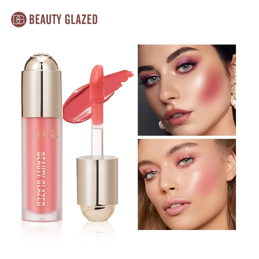 BEAUTY GLAZED Blush Velvet Matte Liquid Lasting Natural Cheek Tint Cream Makeup 5 Colors