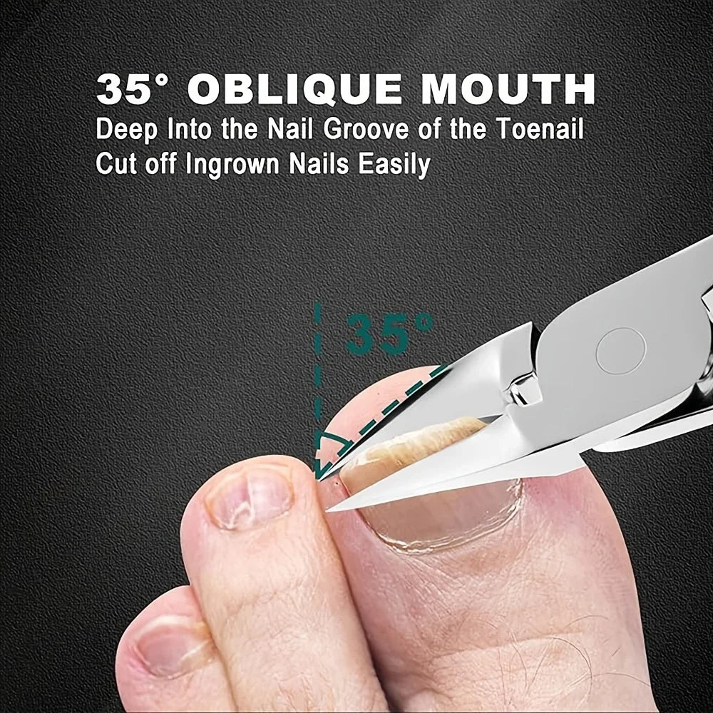 4pcs Thick Nail and Toe Nail Clippers for the Elderly - Extra Large Wide Mouth Opening Nail Clipper Set