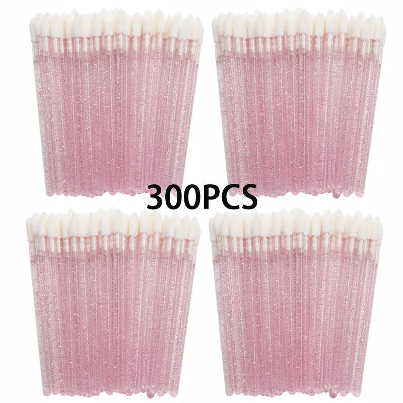 100/300PCS Disposable Lip Brush Makeup Brushes Lipstick Applicator Wands Wholesale Eyelashes Extension Tool Beauty Accessories