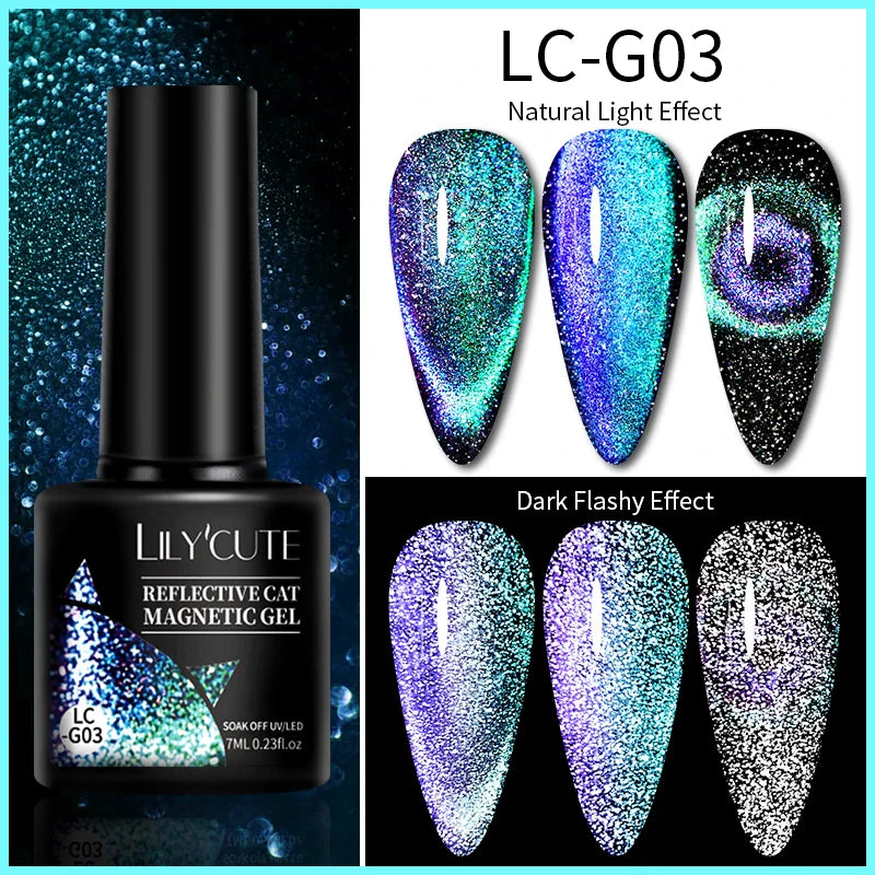 LILYCUTE Thermal Nail Gel Polish 3 Layers Temperature Shiny Color Changing Series Semi Permanent Soak Off UV Nail Gels Polish