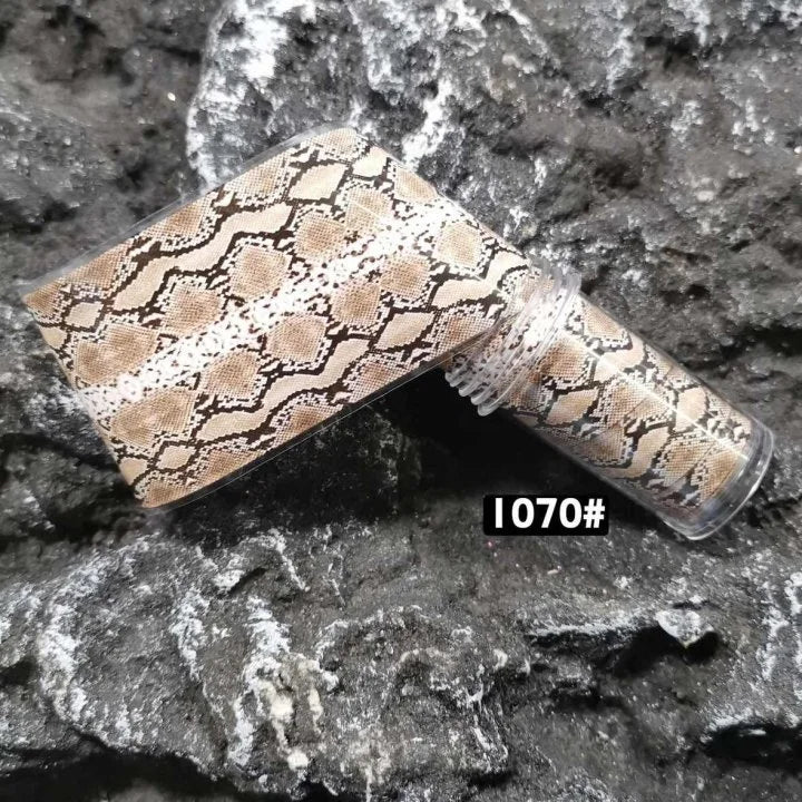 DIY Snake Pattern Nail Foils for Transfer Paper Sticker Ice Cube Sliders Adhesive Paper Wraps Gradient Nail Art Decorations