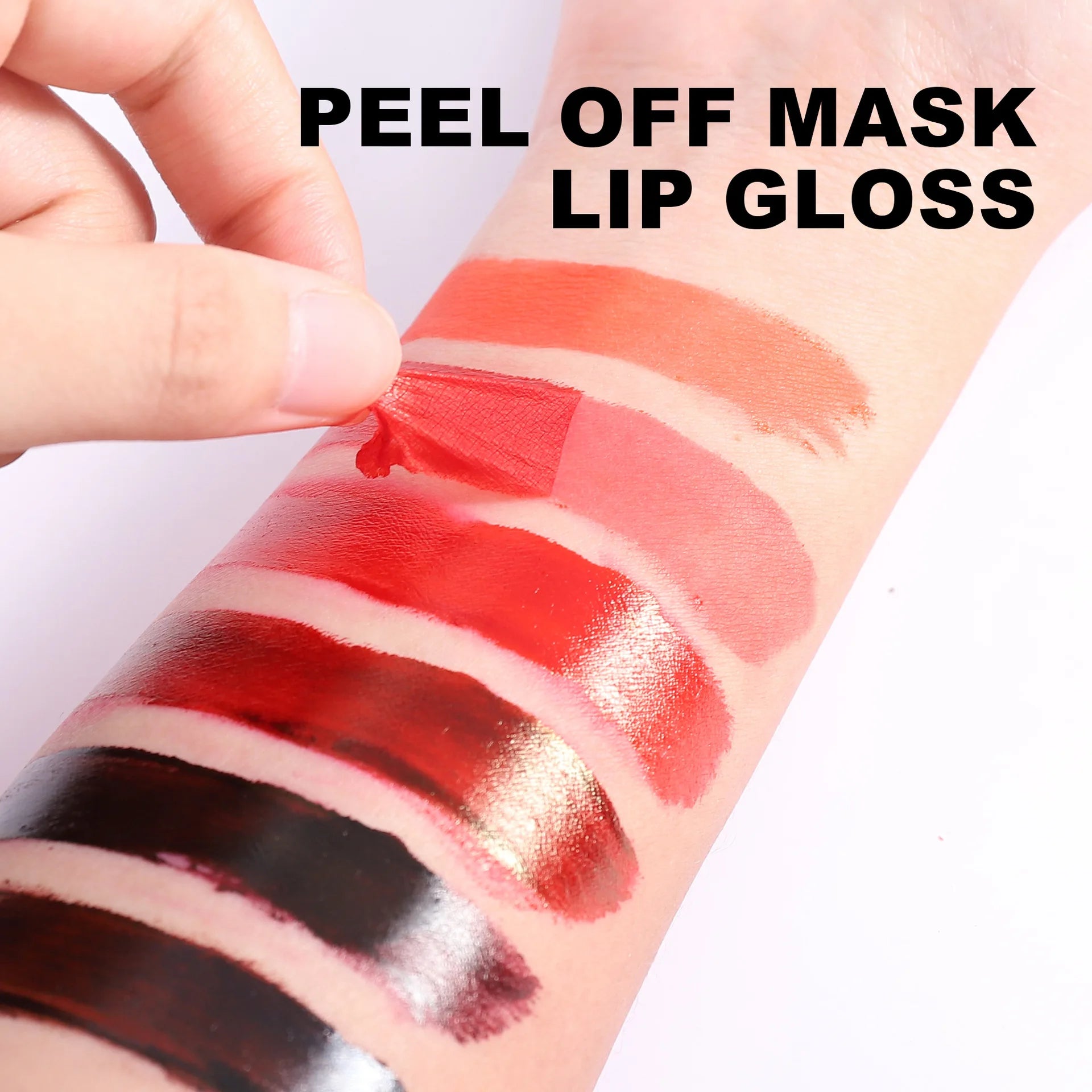 6 Colors Tear-Off Liquid Lipstick Matte Lip Tint Peel Off Lip Glaze Waterproof Long Lasting Makeup Sexy Red Lip Gloss Cosmetics