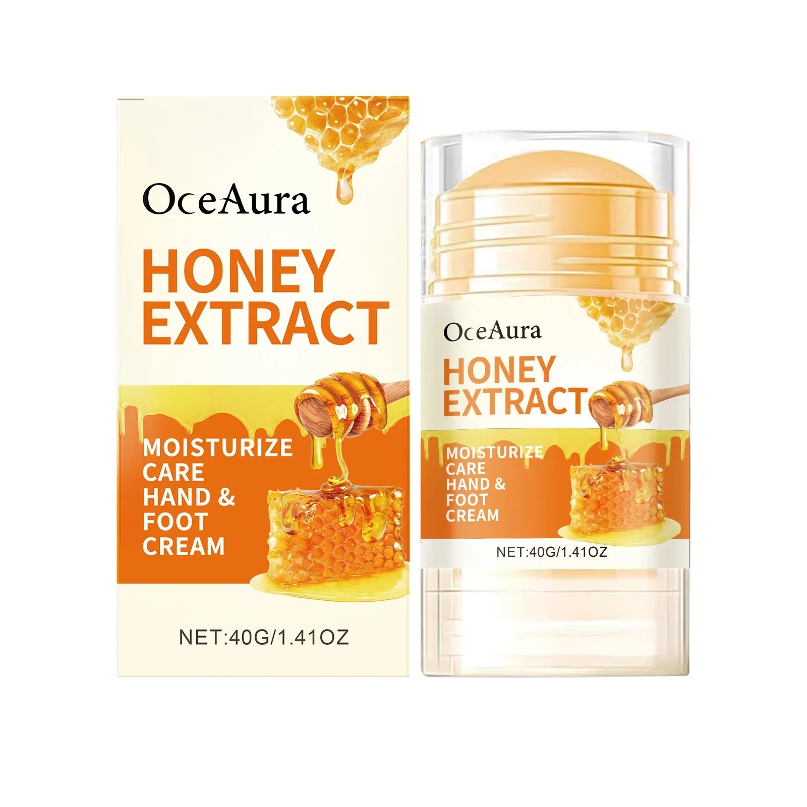 Honey Foot Care Cream Stick Dry Cracked Feet Heel Gentle Exfoliation Softening Skin Ultra-Hydrating Hand Foot Cream Foot Balm