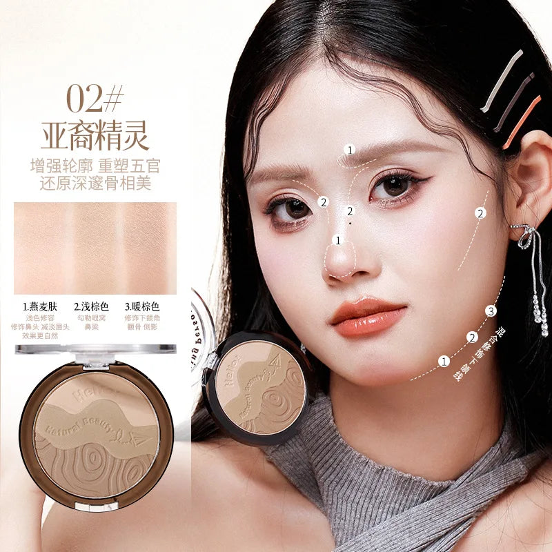 XiXi Contouring Matte Highlight Make Up Face Body Sculptor Shading Bronzer Contour Powder Palette Shadows Cosmetics Cute Makeup