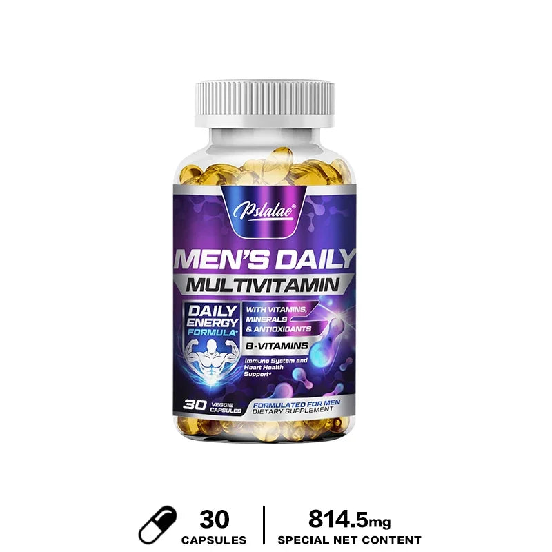 Men's Daily Multivitamin Supplement - Provides Cognitive Brain Health, Energy and Stamina, and Muscle Mass