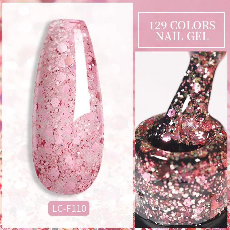 LILYCUTE 7ML Eggshell Gel Nail Polish White Black Material Semi Permanent Autumn Varnish With Any Color Gel Soak Off UV Manicure