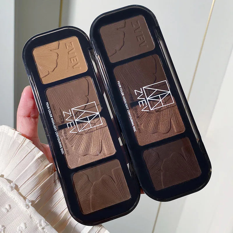 4 Color Contouring Highlighter Shading Palette Natural Nose Shadow Aegyosal Face Three-dimensional Matte Brighten Bronzer Makeup