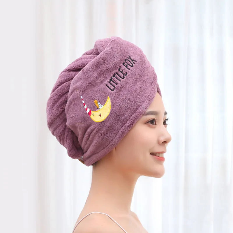 Women Hair Towel Microfiber Towel Bath Towels for Adults Home Terry Towels Bathroom Serviette De Douche Turban for Drying Hair