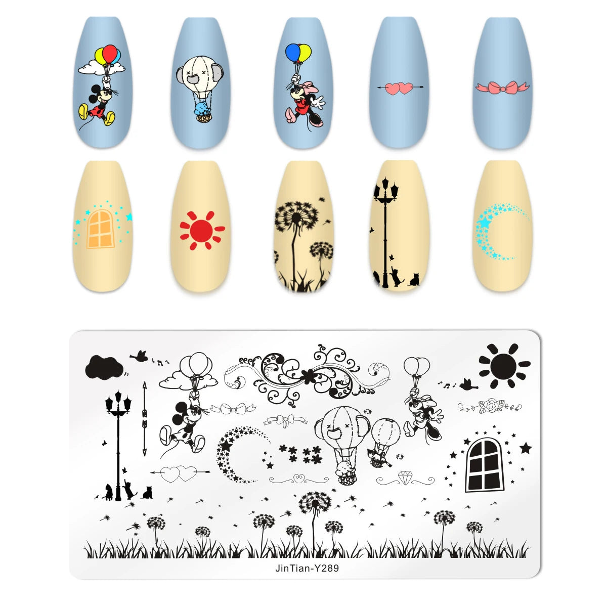 Valentine's Day Nail Stamping Plates Rose Flower Love Theme Nail Art Plate Stainless Steel Halloween Nail Design Stencil Tools