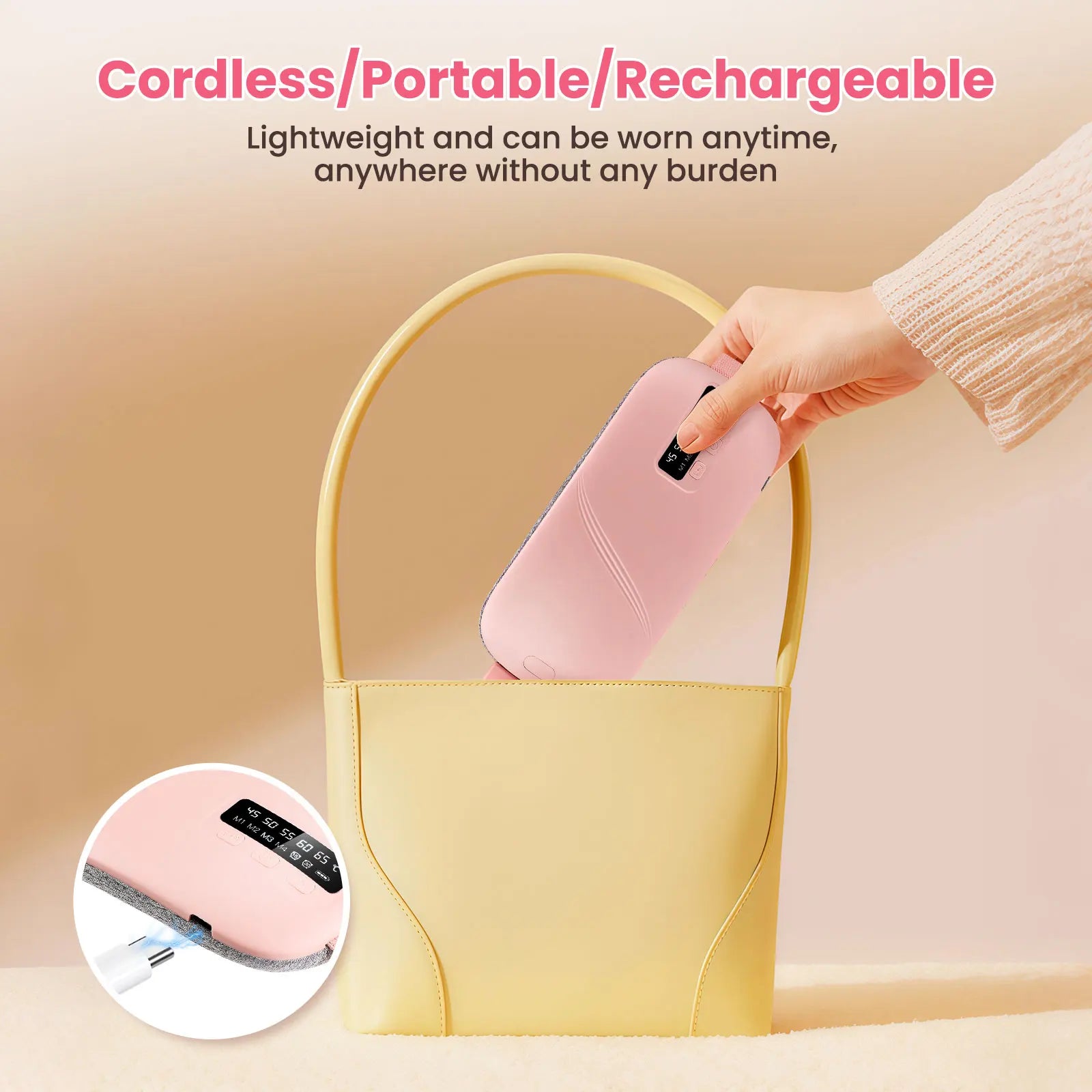 2025 Women Menstrual Fast Heating Pads For Women Menstrual Relief Pain With 5 Heat Levels And 4 Massage Modes Gifts For Female