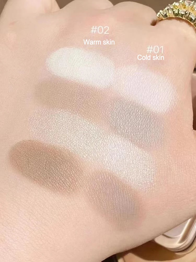 Judydoll Facial Highlighter Makeup Palette Face Matte Shadow Lasting Glow Brighten Contour Shimmer Powder 3D Nose Cosmetics