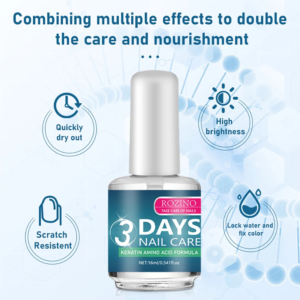 3 Day Growth Nail Treatments Strengthener With Amino Acid Formulas Strengthens Moisturizes Nail Care Serum For All Nail Types