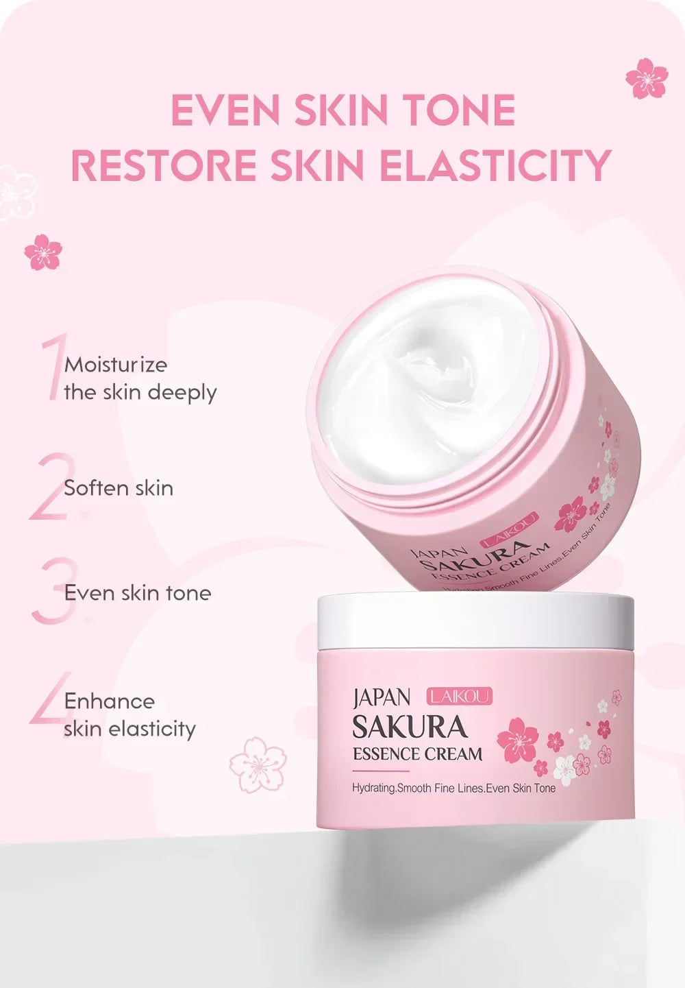 LAIKOU Sakura Hydrating cream Moisturizer Whitening Nourishing Oil Control Moisturizing & Repairing Deep Hydration Lock Gentle