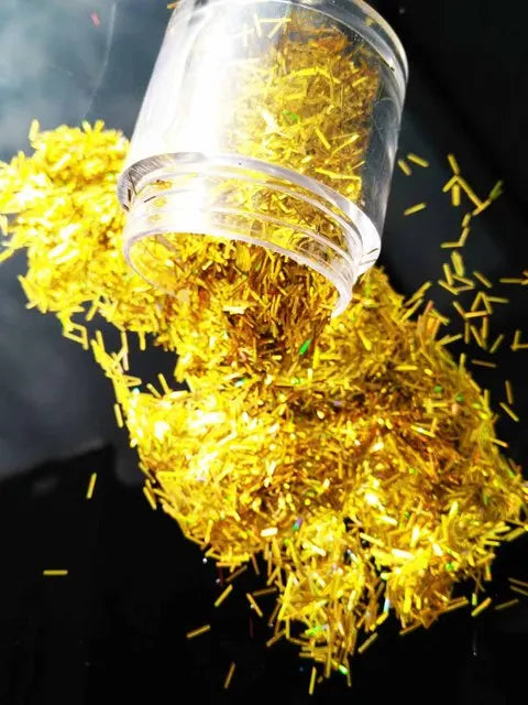 3 Bottle 3-Color Gold Foil Nail Glitter Flakes Broken Gold Foil Nail Sequins Decoration Gold Aluminum Foil Nail Shimmer Flakes