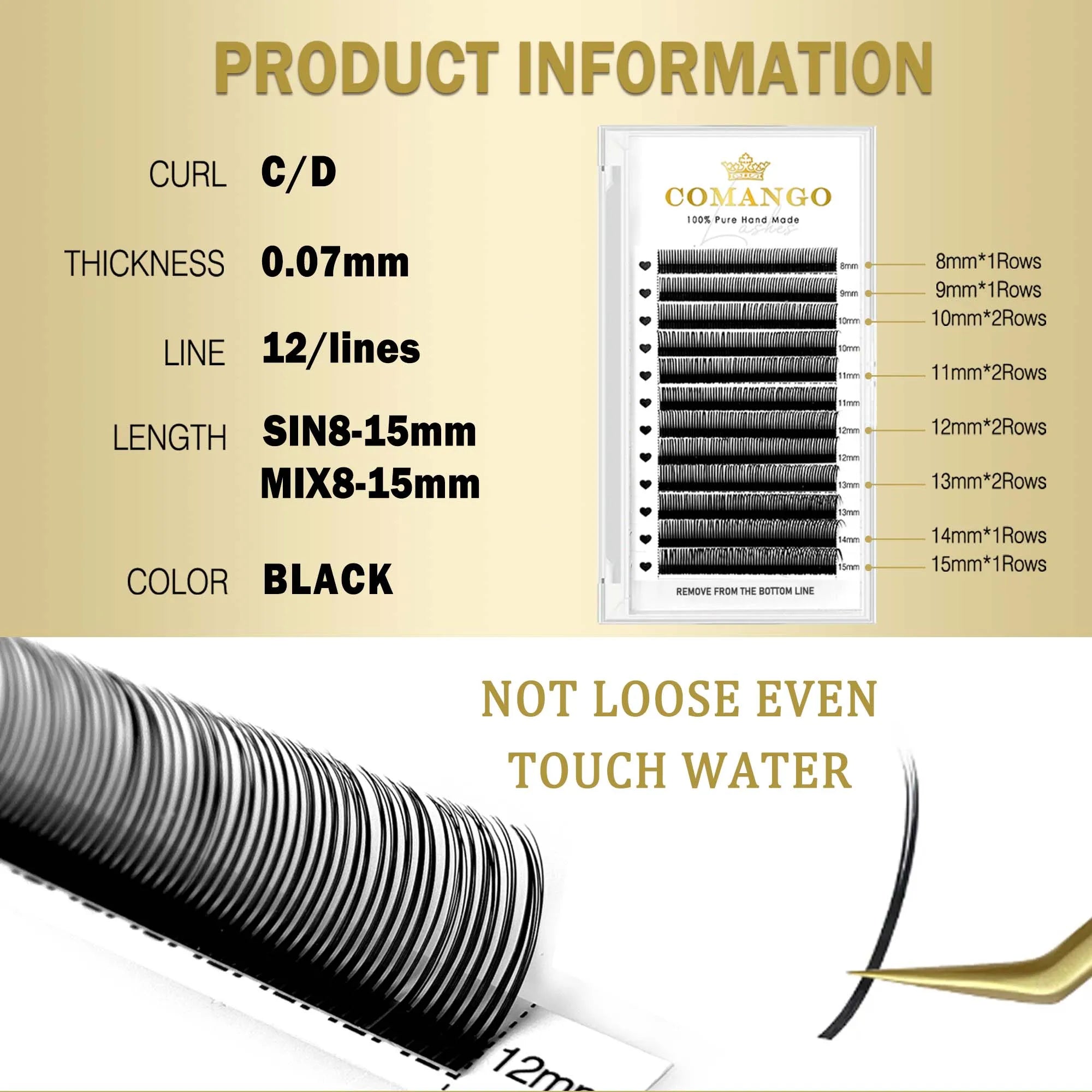 CoMango Premium 5D Flower Fairy Flora Lashes Premade Fans Individual Lashes Extension Soft Natural Makeup