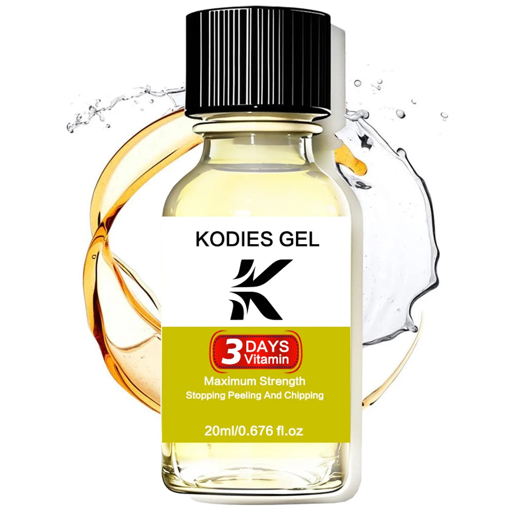 KODIES GEL 20ML Rejuvenation Nail Growth Oil Vitamin Cosmetics Nail Growth Serum Nourish Dry Skin Nail Art Treatment Repair Care