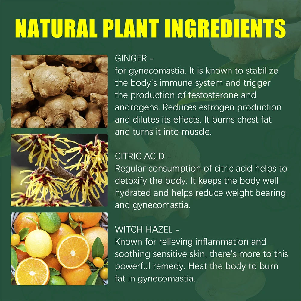 Gynecomastia Tightening Ginger Cream Weight Loss Cream Abdominal Muscle Fat Reduction Cream Fat Burning Cream For Men Women 30ml