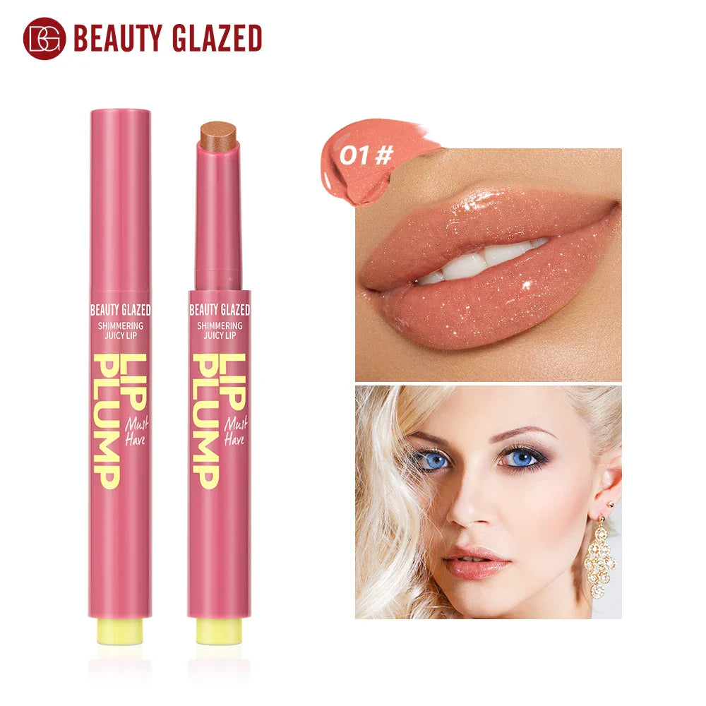 Beauty Glazed 12-Color Shimmering Juicy Lipstick Set – Moisturizing, Nourishing, Plumping Lip Makeup for Women – Perfect Gift for Girls