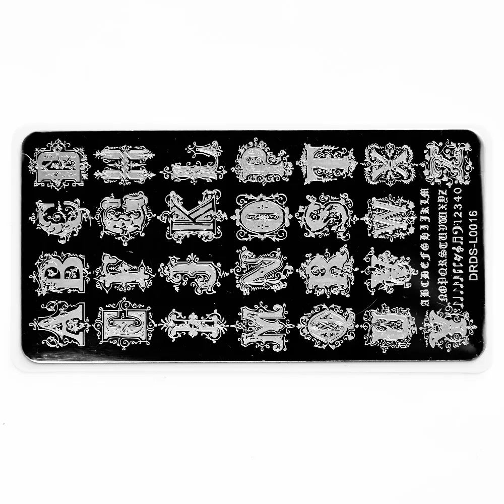 1Pc Nail Art Stamp Plate Geometric Line DIY Stamping Image Plate 6*12CM Nail Stamping Plate Stainless Steel Plate Stencil JR-030