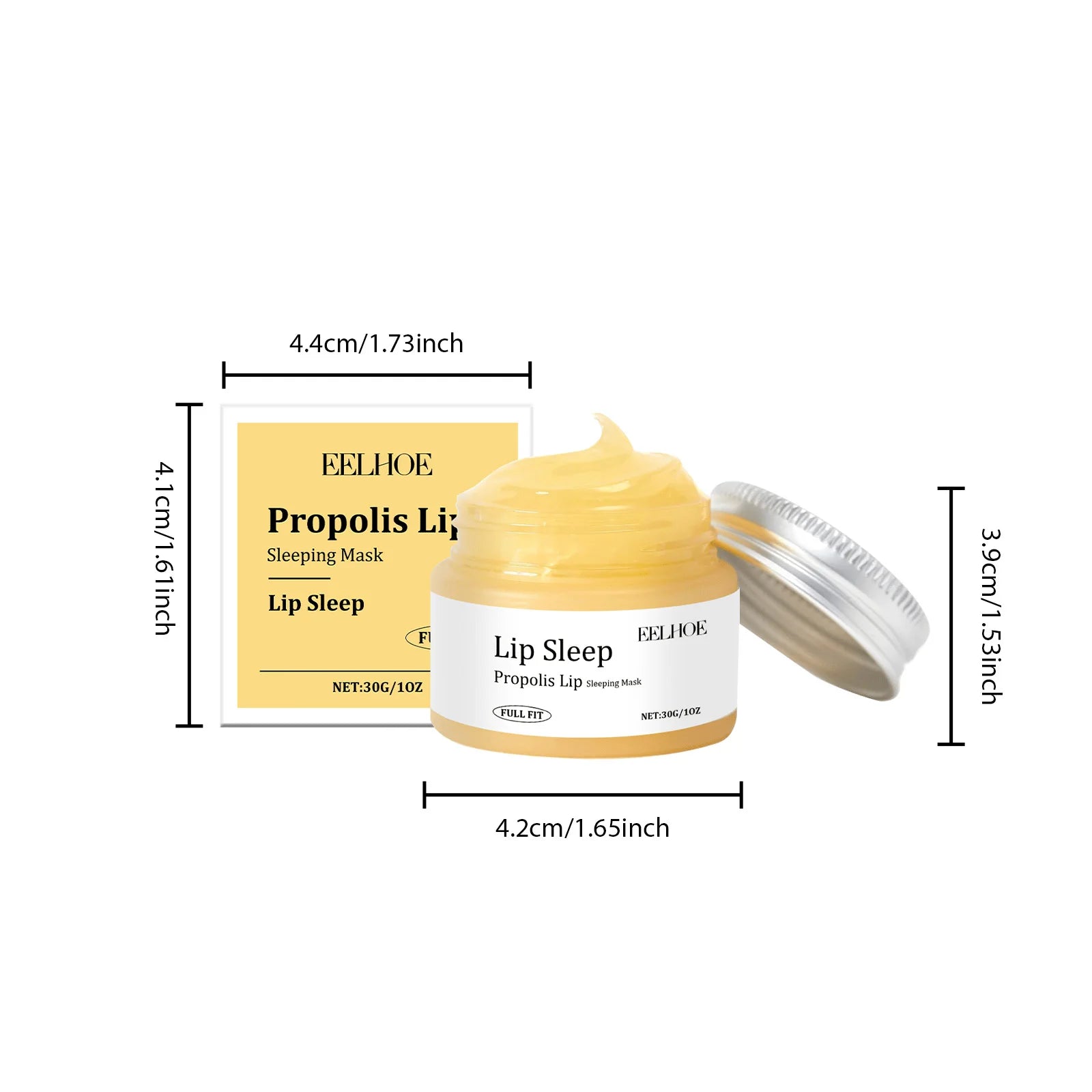 Propolis Lip Sleeping Mask Deeply Nourish Lips Enhance Lip Elasticity Prevent Chapped Lips Long-lasting Moisturizing Lip Mask