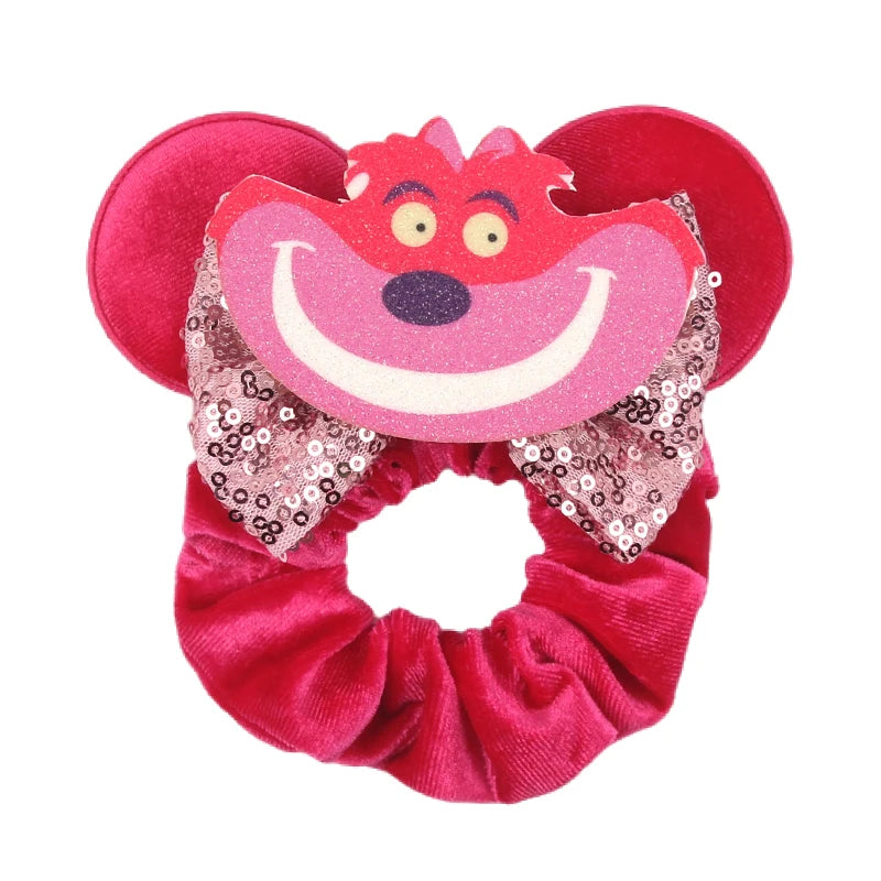 Women Ears Hair Scrunchies Velvet Hairbands For Girls Sequins Bows Headband Women Trip DIY Accessories Mouse Party Decor
